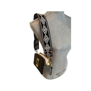 Black Atec Fabric Crossbody Strap